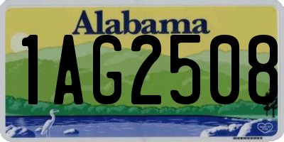 AL license plate 1AG2508