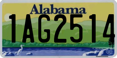 AL license plate 1AG2514