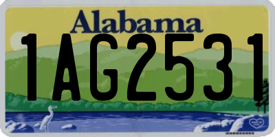 AL license plate 1AG2531