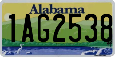 AL license plate 1AG2538