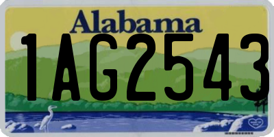 AL license plate 1AG2543