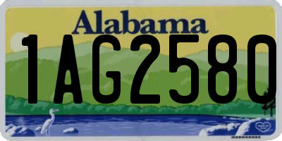 AL license plate 1AG2580