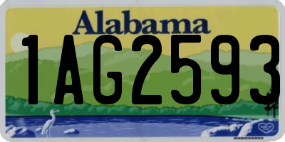 AL license plate 1AG2593