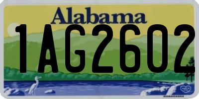 AL license plate 1AG2602
