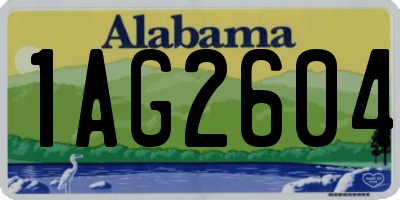 AL license plate 1AG2604