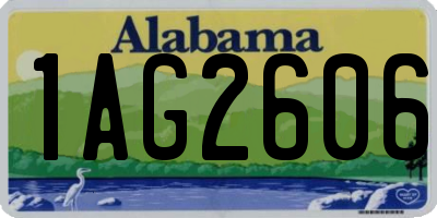 AL license plate 1AG2606