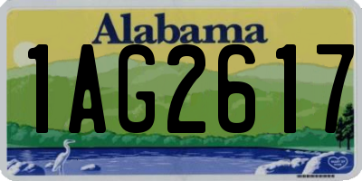 AL license plate 1AG2617