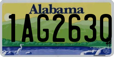 AL license plate 1AG2630
