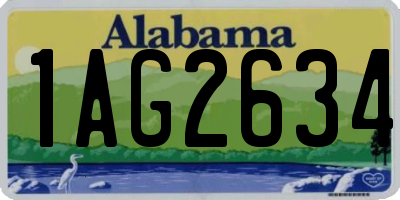 AL license plate 1AG2634