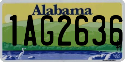AL license plate 1AG2636