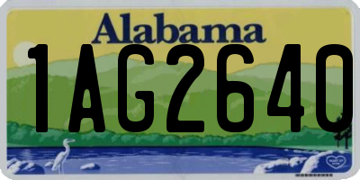 AL license plate 1AG2640