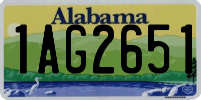 AL license plate 1AG2651