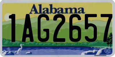 AL license plate 1AG2657