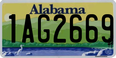 AL license plate 1AG2669