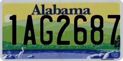 AL license plate 1AG2687