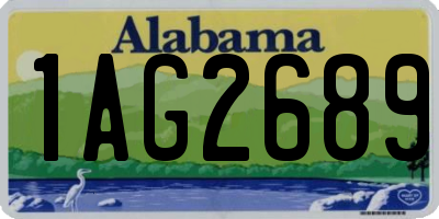 AL license plate 1AG2689