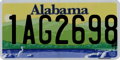 AL license plate 1AG2698