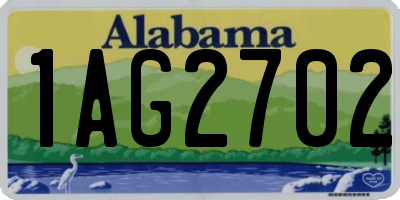 AL license plate 1AG2702