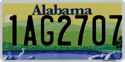 AL license plate 1AG2707