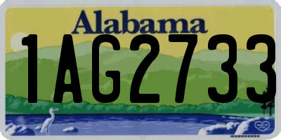 AL license plate 1AG2733