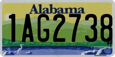 AL license plate 1AG2738