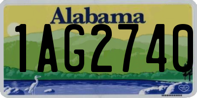 AL license plate 1AG2740