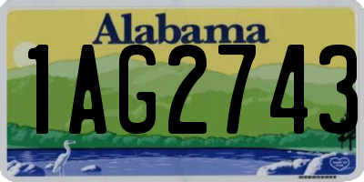 AL license plate 1AG2743