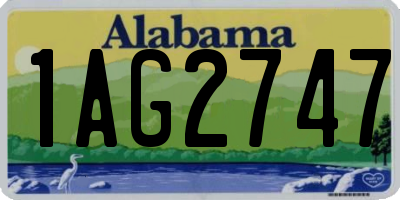 AL license plate 1AG2747