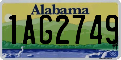 AL license plate 1AG2749
