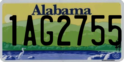AL license plate 1AG2755