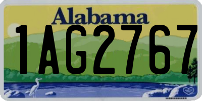AL license plate 1AG2767