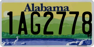 AL license plate 1AG2778