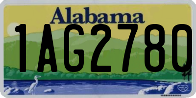 AL license plate 1AG2780