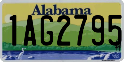 AL license plate 1AG2795