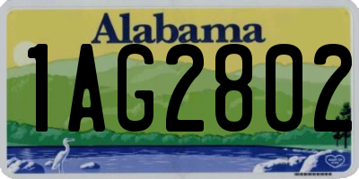 AL license plate 1AG2802