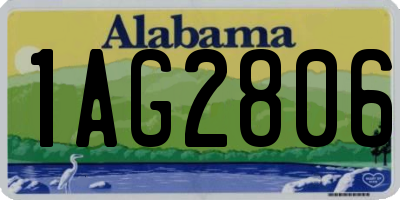 AL license plate 1AG2806