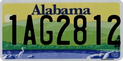 AL license plate 1AG2812