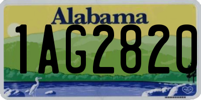 AL license plate 1AG2820