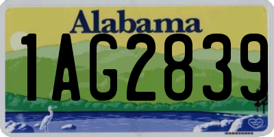 AL license plate 1AG2839