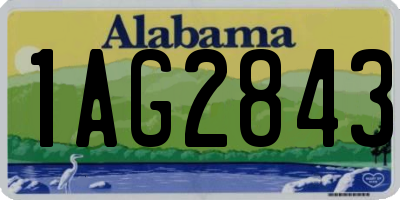 AL license plate 1AG2843