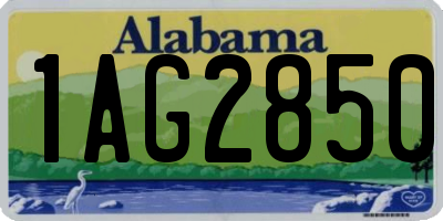 AL license plate 1AG2850