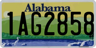 AL license plate 1AG2858
