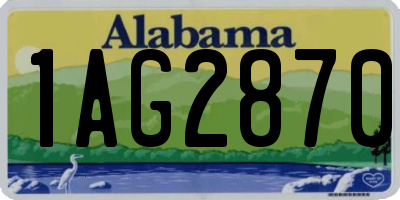 AL license plate 1AG2870