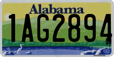 AL license plate 1AG2894