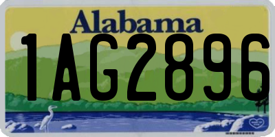 AL license plate 1AG2896