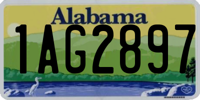 AL license plate 1AG2897