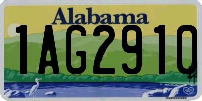 AL license plate 1AG2910