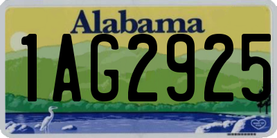 AL license plate 1AG2925