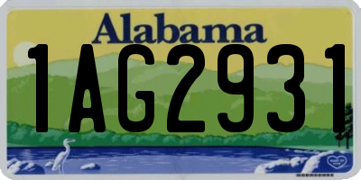 AL license plate 1AG2931