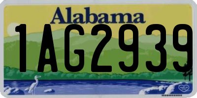 AL license plate 1AG2939